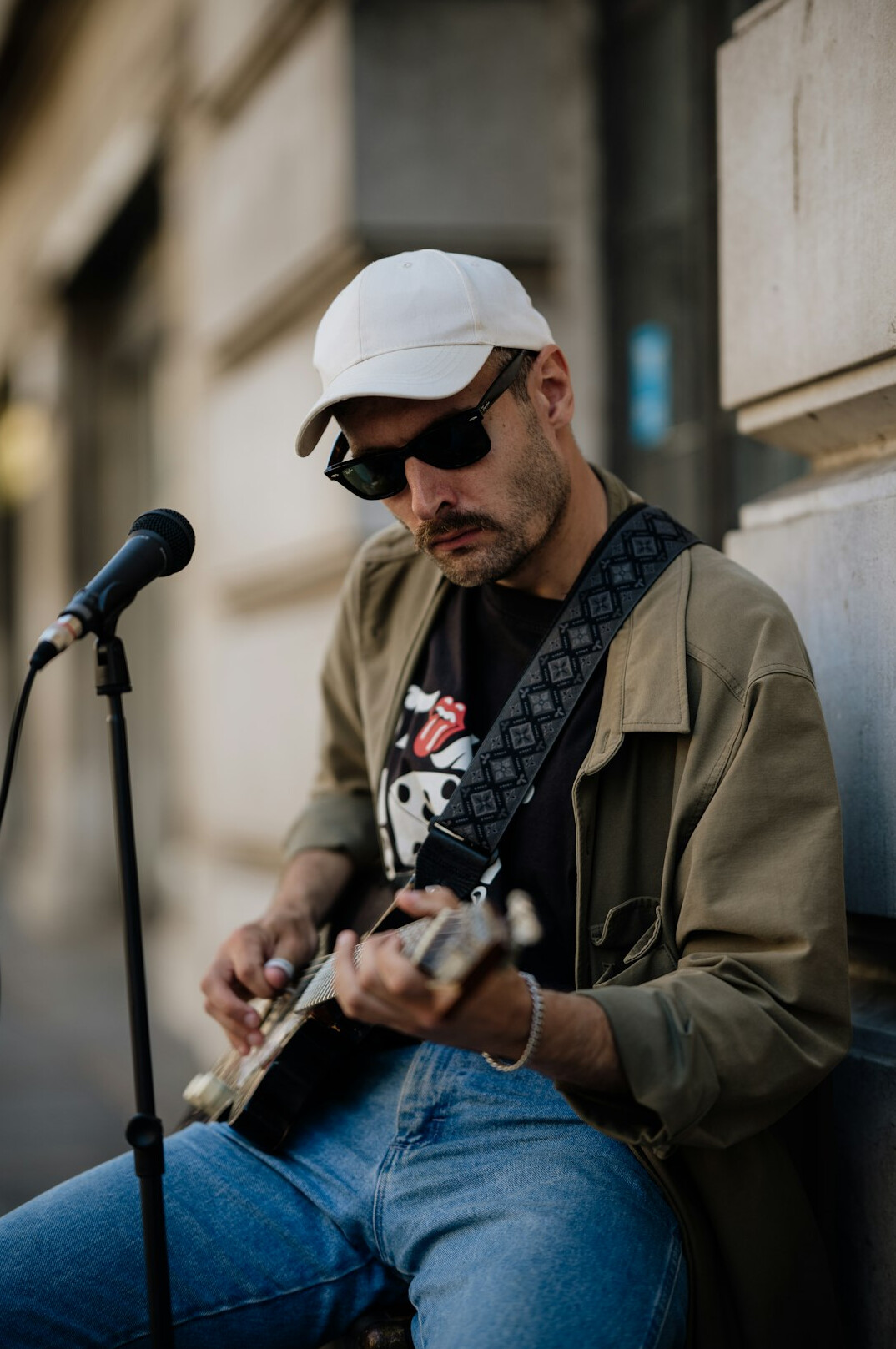 street musician performing